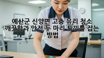 예산군 신양면 고층 유리 청소: 깨끗함과 안전, 두 마리 토끼를 잡는 방법